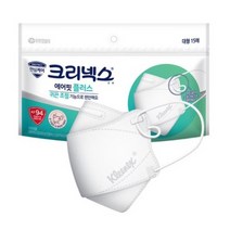 크리넥스 에어핏 플러스 귀끈 조절 보건용 마스크 대형 KF94, 15개입, 3개, 화이트