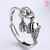 77우먼스 여성 연꽃 잉어 반지 실버 은 행운의 반지 연꽃반지 붓띠 이월 이월상품 [리현커먼스]