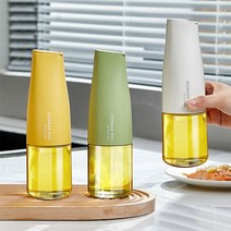 anando 자동개폐 오일포트 대용량 유리오일포트 주방간장 식초병 기름빠짐없는 포트 기름병500ml, 녹색1개+노란색1개