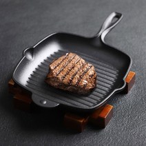 [PL] 주물 정사각 그릴팬, 대