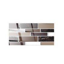 모자이크 엠보싱 타일 스티커 주방 욕실 벽 데칼 방수 모조 아트 벽화 벽지 20x10cm, 12 L