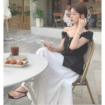 요조숙녀 오프숄더 앞셔링 반팔 블라우스