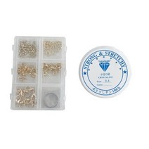 안공사더비즈 비즈 DIY 부자재 키트 + 우레탄줄 0.4mm, 골드, 5세트