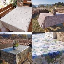 (본핸드메이드) 국산 고급 테이블보 린넨 방수, 1.체리, 4인(직사각) 130 x 180