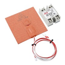 3d 프린터 220 V 100 W 3d 프린터 부품 용 핫 베드 실리콘 히터 패드, 릴레이 포함