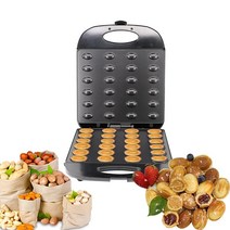 호두과자기계 국화빵 땅콩 풀 타코야키 1400W 홈 너티 기계 220V 호두 케이크 메이커 자동 빵 베이킹 팬, 01 220-240V_02 EU