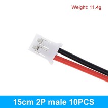 마이크로 JST PH 2.0 2P 3P 4P 5P 6 핀 수 암 플러그 커넥터 와이어 케이블 포함 5 쌍 20CM + 20CM 10 개 전자 부품 액세서리 소스, 10PCS 20CM Male 2P