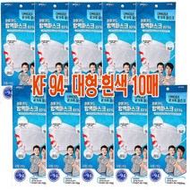 하이가드 KF94 방역황사마스크_대형_흰색, 1개, 10개