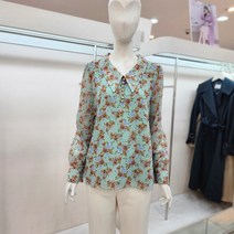 제이제이지고트 브이넥 로즈 쉬폰 블라우스 GK3P0BL92