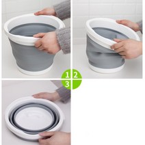 카박 캠핑 휴대 접이식 실리콘 세차 물통 바스켓10L 차량용세정제