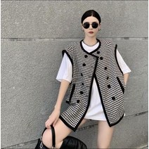 가을 디자인 레트로 빈티지 조끼 모던 시크 힙 캐주얼 센 언니 제시 스우파 20 30 대 쇼핑몰