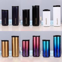 chrome 크롬 컬러 텀블러 350ml 500ml 데일리 이중 스텐 모던 심플 보온병 슬림 보온 보냉, 350ml 네이비