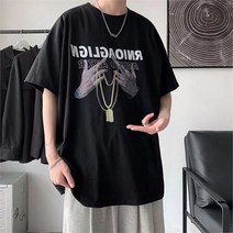 [리더스] 프린팅 오버핏 반필티 여름 루즈한 스타일 (8414826)