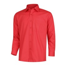 파파브로 남성 가을 솔리드 정장 베이직 면 남방 셔츠 DE-SHA-2009-레드
