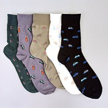 멜란지무드 남자 클래식 양말 커스텀 양말 중목 5color