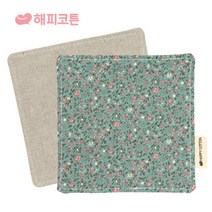 해피코튼 티코스터, 꽃송이 민트, 1개