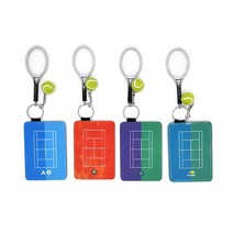 세계 4대 테니스선수권대회 테니스 코트 라켓 펜던트 열쇠고리 카드지갑 윔블던 AO US오픈 롤랑가로스