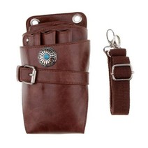 미용사 스텝가방 힙색 헤어 용품 가죽 케이스 가위집 도구 수납 허리 밸트 스트랩 이발 애견 전문가 허리띠, N03 .Dark Coffee