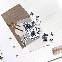 반짝이 블랙 라인 씰스티커