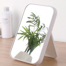 남향살림 아크릴 탁상 화장대 접이식 거울, 클린 화이트
