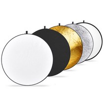 Neewer 5IN1 5종류포함 80cm 원형 반사판 사진조명 야외촬영 세트 ( 반투명 실버 골드 화이트 및 블랙 ), 80cm 5IN1 반사판, 1개