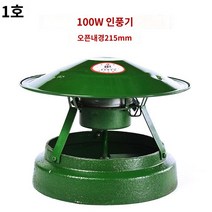 굴뚝환풍기 옥상환풍기 베란다환풍기 연기배출기 고온 배기 연기 농촌 산업 난로 기계에 저항하는 통풍기 팬 유도 바람 지붕, 1호 - 대입유도송풍기 100w