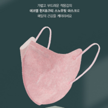 에코엠 한지 마스크 새부리형 2D 5색x5개 M사이즈 천연소재 방역 패션 위생마스크