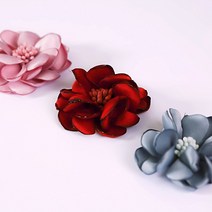 40mm시어 볼륨플라워 꽃장식 플라워장식 코르사주 코사지재료, 모카그레이