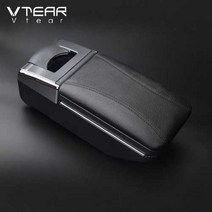견고한 Vtear-자동차 팔걸이 인테리어 센터 콘솔 보관함 부품 액세서리 스타일링 장식 2016 쉐보레 올랜도, 01 Black thread, 1개