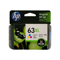 HP63 XL 정품잉크 F6U62AA HP2130 HP2132 HP1112 HP3630 F6U61AA F6U63AA F6U64AA, 4. HP63XL 칼라대용량 정품잉크, HP63XL 칼라대용량 정품잉크