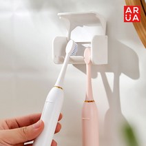 아루아 2구 칫솔걸이 칫솔꽂이 거치대 홀더 욕실 용품, 2개(1+1)