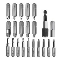 22pcs/세트 손상된 나사 추출기 드릴 비트 목적 도구 고장난 속도 아웃 쉬운 볼트 스터드 스트립 스크류 리무버 도구
