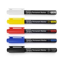 모나미 불투명 네임펜 132 낱개 1.5mm 선명한 마카, 화이트