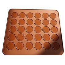 1PC 30 구멍 마카롱 실리콘 패드 베이킹 매트 둥근 모양 DIY 케이크 디저트 오븐 금형 도구 용 Bakeware, [01] 초콜렛