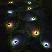 솔까든 태양광조명 곰발 외부등 전원주택 간접조명 4LED 데크 바닥 계단 정원용 조경 인테리어 야외 쏠라등, 하얀 곰발