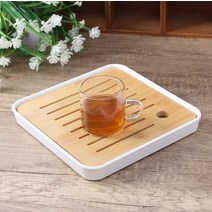 정사각차쟁반 다기트레이 대나무차판 쟁반다과 20x20cm