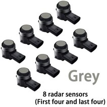 지게차후방감지기 굴삭기 후방경보기 ZJCGO오리지널 센서 자동차 주차 보조 레이더 버저 시스템 후면 앞 범퍼 혼다 시빅 10 FC FK, Grey (8 )