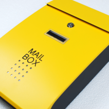 러블리썬 우편함 전원주택 사무실 디자인 단독주택 다세대 우편물 편지함 벽걸이 인테리어 방수 우체함 우편물함 야외 철재 대형 파는곳 우체통, 옐로우블랙