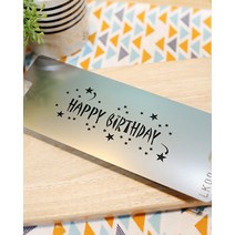 베이킹스텐실(생일축하해고딕) 떡케익데코 라떼 쿠키, 1개