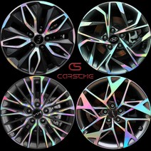 [카르쉐] 휠스티커 휠 홀로그램 스티커 차량 자동차, SM7 RE / 18인치, 1SET