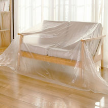 대형 가구 덮는 비닐 빗물막이 투명 장마 창문 방풍 비닐커튼 바람막이 냉장고 현관 가림막, 스티커형 (대) 2.7m x 20m