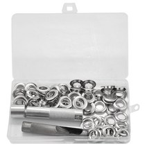 공구 다이 100Pcs 펀치 그로밋 및 타포린 천막 수리 키트 구멍 새 기능