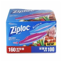 Ziploc 지퍼백 중형 260매(냉장용160매 냉동용100매) 밀폐용팩, 1개