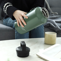 코멕스 2L 스텐 손잡이 보냉 보온병 캠핑용 얼음 휴대용 텀블러 보틀 물병, one size