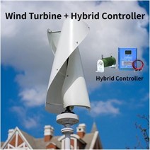 발전기 소형 태양광 캠핑용 15KW 20KW 풍력 터빈 수직 대안 없는 에너지 풍차 가정용 24V 48V 96V 하이브리드 컨트롤러, 24V+Green+Option 4