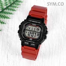 랩기능 10년전지 우레탄 런닝시계 WS-1400H-4A