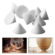 도예 조소 10 개 이동식 지원 네일 세트 세라믹 저항 재료 테이퍼 내화물 패드 아트 도자기 도구