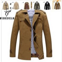 2018 New Arrival Cheap Style Man Trench Coat Fashion Brand Single Brea