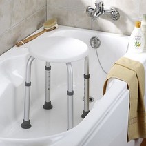 웰스원 욕실 목욕의자 노인 환자용 어르신 임산부 미끄럼방지 8단 원형