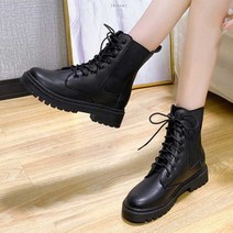 TJW 첼시 데일리 부츠 기모 겨울 미들 여성 여성워커부츠 레이스업 워커 레이스업워커